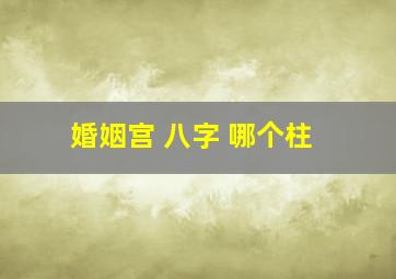 婚姻宫 八字 哪个柱